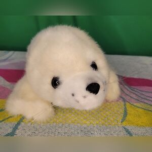 White Harp Plush Seal Stuffed Animal Soft Small Pet Plushie Baby Pup 12"